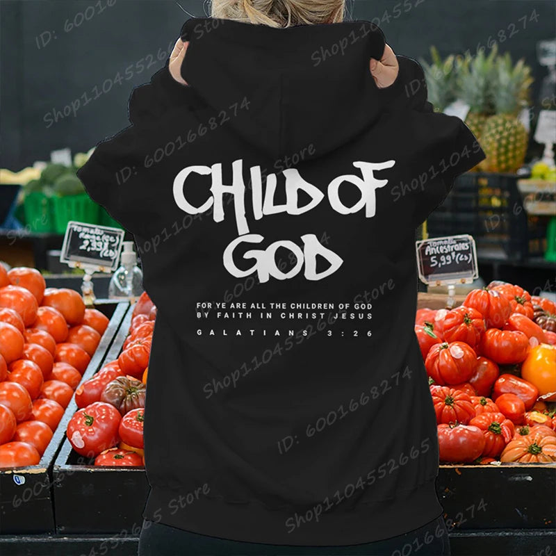 I Am A God Child Hoodie – Christian Prayer Sweatshirt for Women