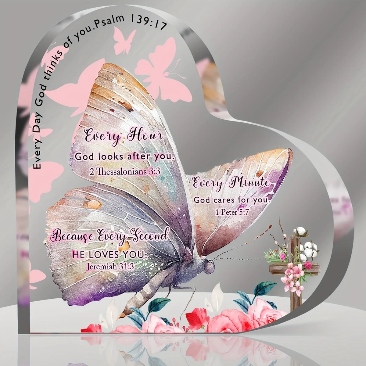 1pc Acrylic Christian Women Gift Bible Inspiration Gift Love Religious Gift Birthday Gift Women Friendship Gift Desktop Ornament