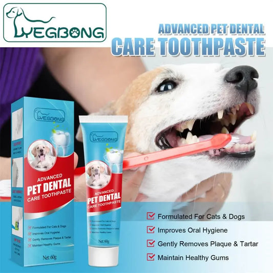 Pet Toothpaste for Dogs & Cats, Edible Oral Care, Fresh Breath, Tartar & Plaque Removal, Teeth Cleaning Pet Products