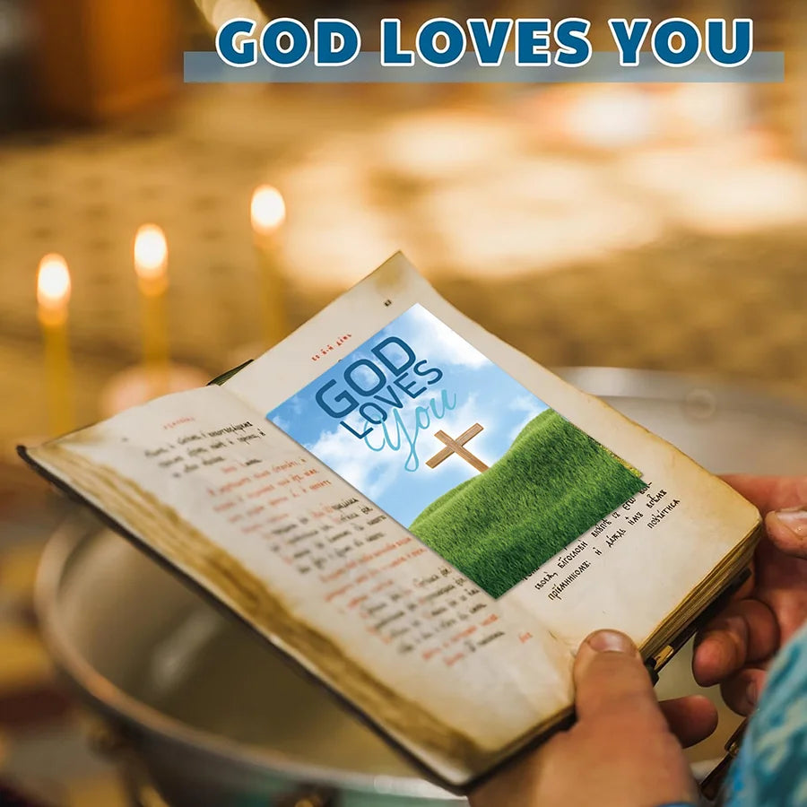 100 Pcs Folded Gospel Tract Card Plan Cards Bible Tracts Christian Pamphlets Inspirational Bible Verses Greeting Cards