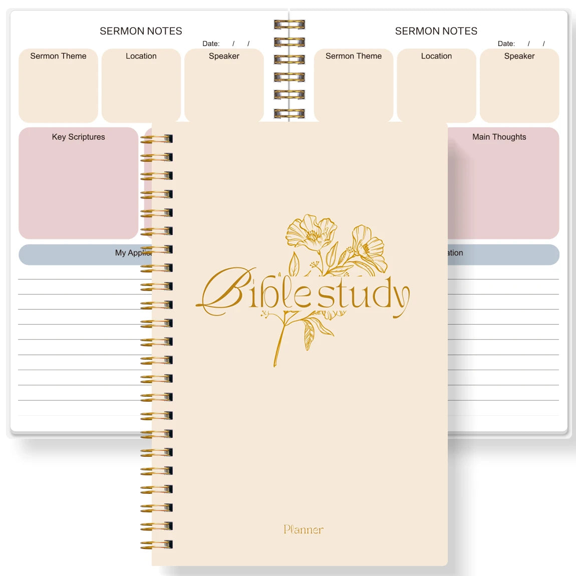 Daily Bible Study Journal - S.O.A.P. Method Bible Study Church Notebook, Daily Devotional Notebook Prayer Journal Note Taking