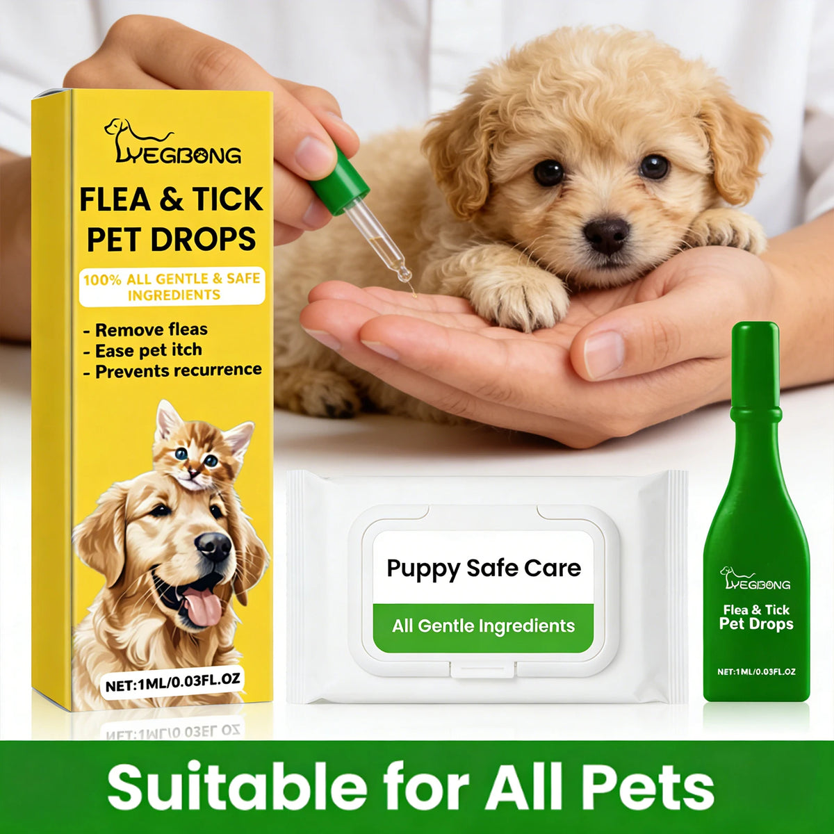 pet flea and tick drops anti-itching