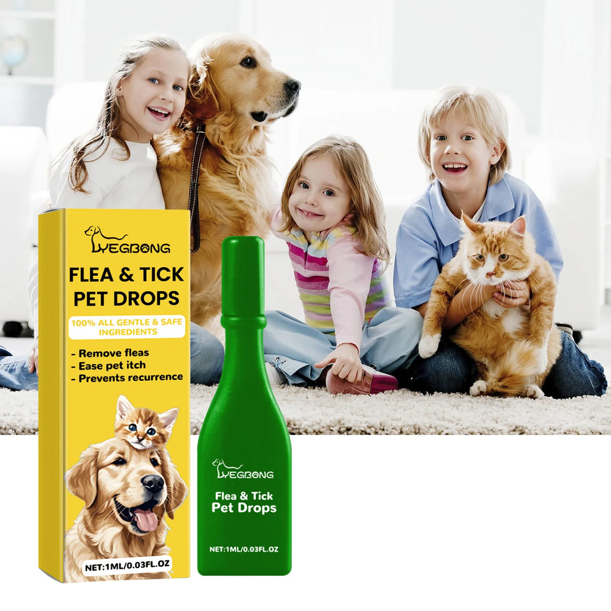 pet flea and tick drops anti-itching