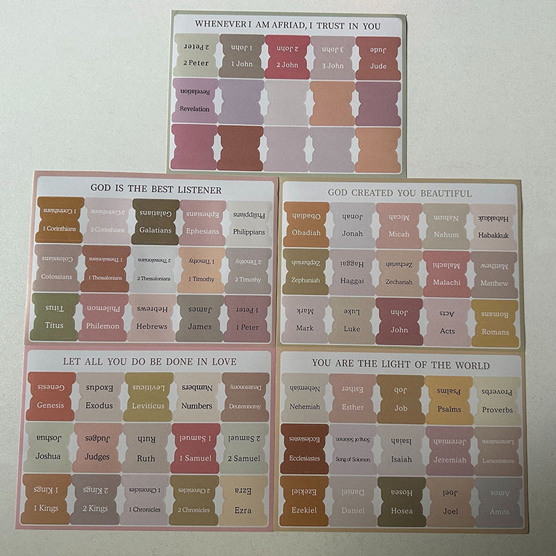 Bible Index Label Cross Design